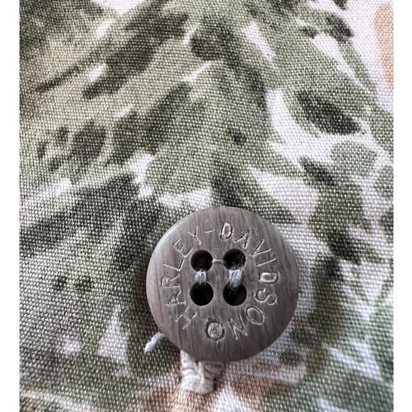 Vtg Harley Davidson Button Front Shirt USA Made 100% Cotton Road Trip Motorcycle - Picture 8 of 11